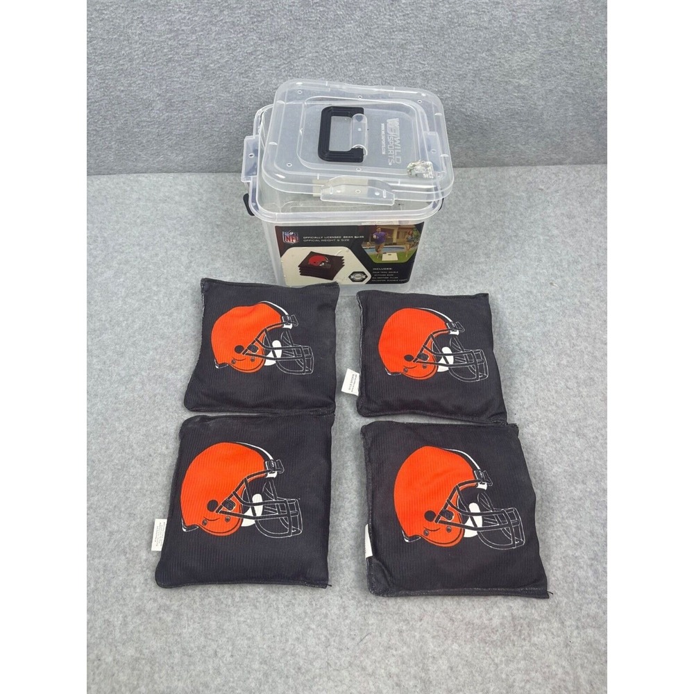 Cleveland Browns Cornhole Bean Bags 4 ACA‎ Regulation Corn Hole Tailgate w Case
